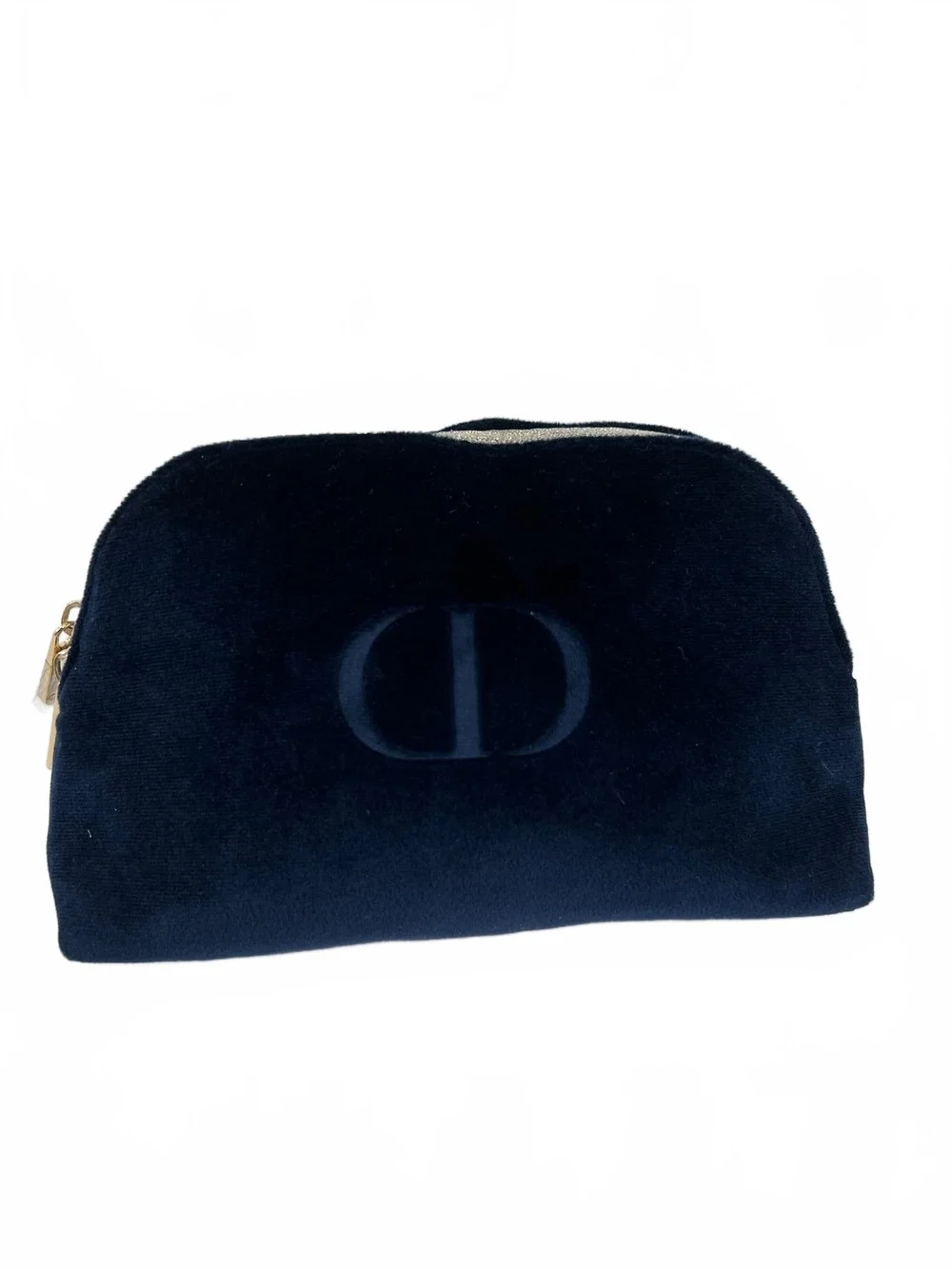 Dior Blue Glitter Zipper Makeup Bag | One Size